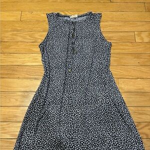 Michael Kors Black and White Patterned Mini Dress